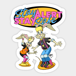 Bert and Gert Stay Alert Stay Safe Sticker